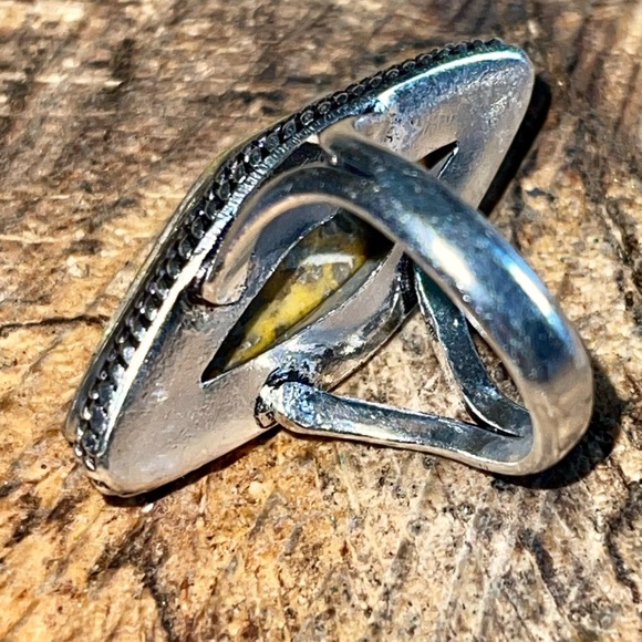 Indonesian Bumblebee Jasper Ring Size 7 - Picture 7 of 8